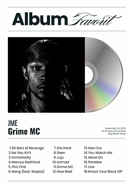 JME Grime MC Album Cover