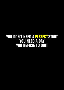 Motivational Quote Text Art