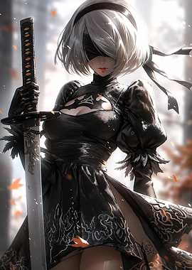 2B with Sword