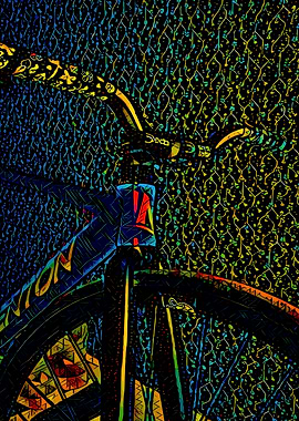 Abstract Bicycle Art