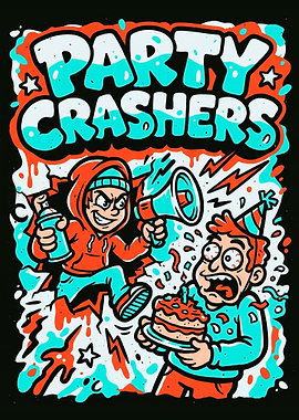 Party Crashers Graffiti Art