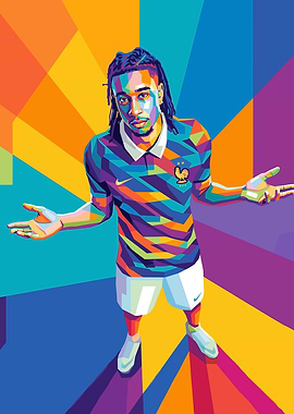 Football Player in Pop Art Style