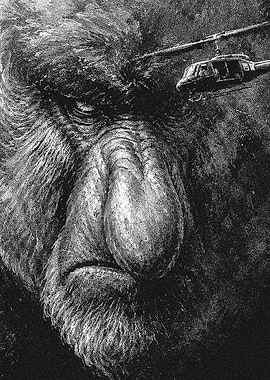 Giant Proboscis Monkey Kaiju vs Helicopter