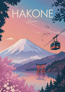 Hakone Travel Poster