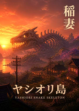 Yashiori Snake Skeleton at Sunset