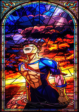 Stained Glass Invincible in Sunset comic