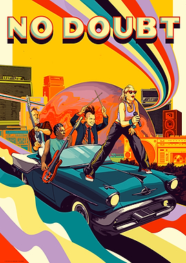 No Doubt Band in Retro Style