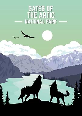 Gates of the Arctic National Park Vintage Poster