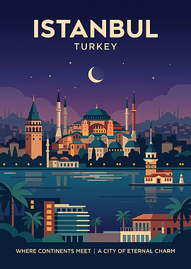 Istanbul Cityscape at Night