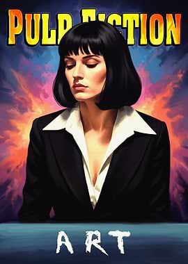Pulp Fiction Mia Wallace Art Poster