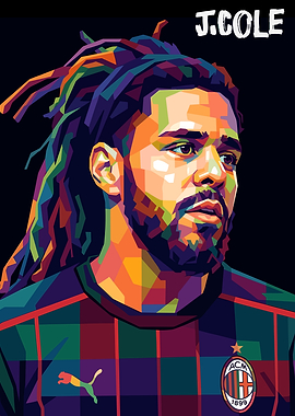 J. Cole Pop Art Portrait