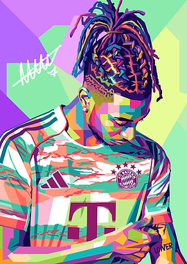 Football Player in Pop Art Style