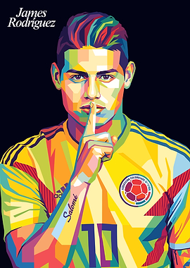 James Rodriguez Pop Art Portrait