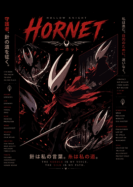 Hollow Knight Hornet Poster