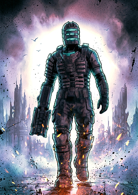 Isaac Clarke in a Sci-Fi City