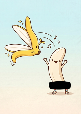 Dancing Banana Naked and Unpeeled! freedom