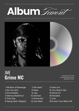 JME Grime MC Album Cover