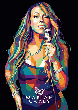 Mariah Carey Pop Art Portrait