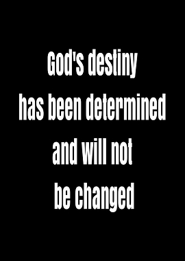 God's Destiny Text Art