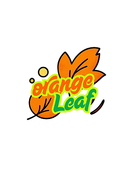 Orange Leaf Text Art