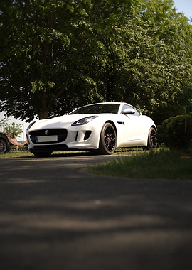 White Jaguar F-Type Coupe