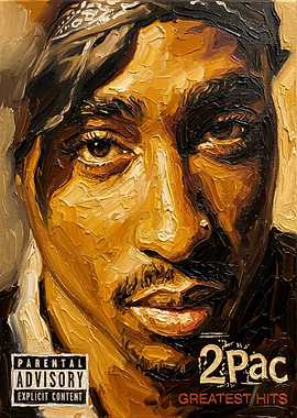 2Pac Greatest Hits Album Cover Painting