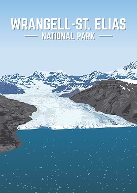 Wrangell-St. Elias National Park Vintage Poster