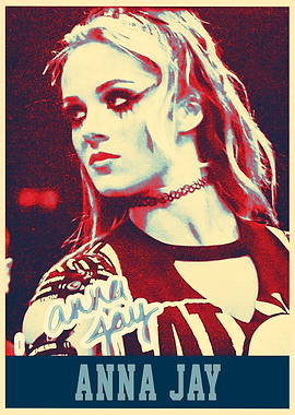 Anna Jay Wrestling Poster' Poster, picture, metal print, paint by