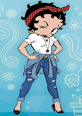 Betty Boop in Casual Chic Outfit