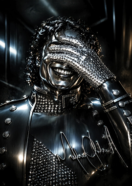 Michael Jackson Metallic Sculpture