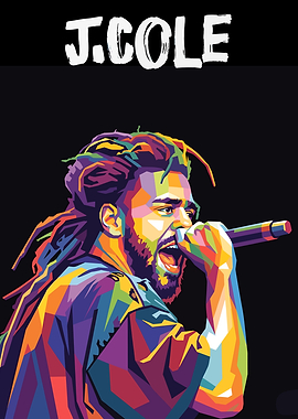 J. Cole Pop Art Portrait