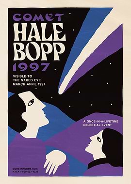Comet Hale-Bopp 1997 Poster