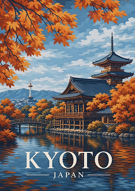 Kyoto Japan Autumn Pagoda