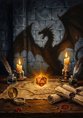 Dragon, Dice, and Dungeon Map