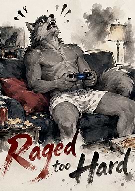 Werewolf gamer raging