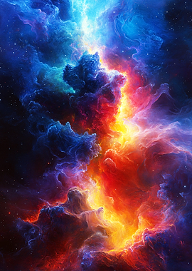 Vibrant Nebula in Deep Space