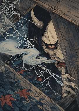 The Attic Lurker - Vintage Japanese Hannya Demon