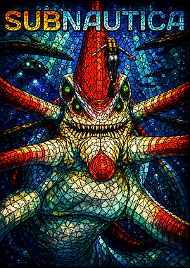 Subnautica Stained Glass Art