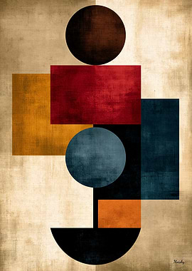 Japanese Editorial Geometry No. 52 – Quiet Luxury Zen Wall Art