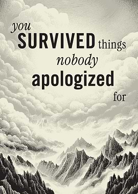 You survived things nobody apologized for