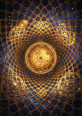 Steampunk Celestial Compass Tunnel
