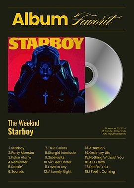 The Weeknd Starboy Album Cover