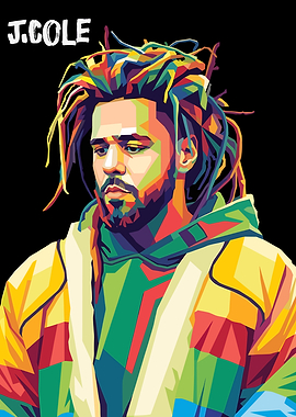 J. Cole Pop Art Portrait