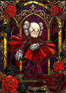 KAWS Companion Stained Glass Art