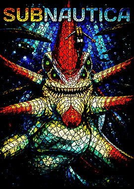 Subnautica Leviathan Stained Glass Art