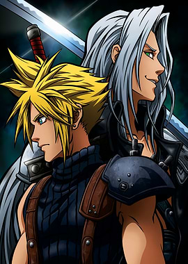 Cloud Strife and Sephiroth
