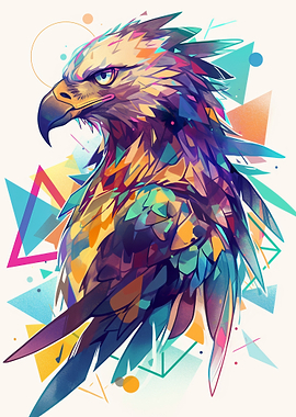 Geometric Eagle Portrait