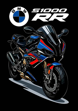 BMW S1000RR Motorcycle Illustration
