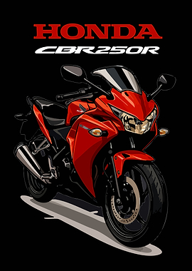Honda CBR250R Motorcycle Illustration