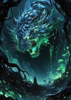 Mystical Tiger in Enchanted Forest